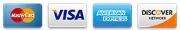Visa, Mastercard, Amex and Discover accepted